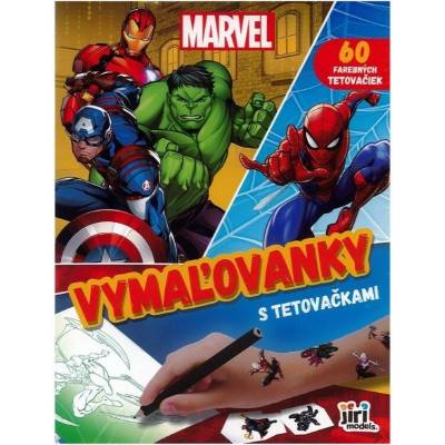 Jiri Models 4012-3 Marvel vymaľovanky a 60 tetovačiek