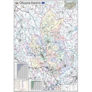 Mapmedia Карта на община Баните (d158)