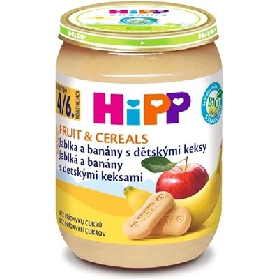 HiPP Bio Jablká a banány s keksami 6 x 190 g