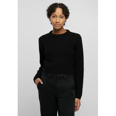 Urban Classics Дамски пуловер в черно Urbam Classics Short WaffleUB-TB6076-00007 - Черен, размер 5XL