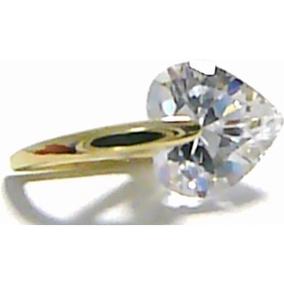 Klenoty Budín zlatý přívěsek ve tvaru srdíčka velké srdce 246040648