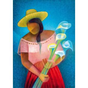 Bluebird Puzzle - Puzzle Toffoli - La Femme aux Arums, 1985 - 1 000 piese