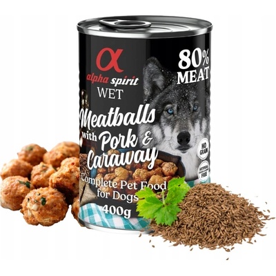 Alpha Spirit Meatballs s bravčovým mäsom a rascou 400 g