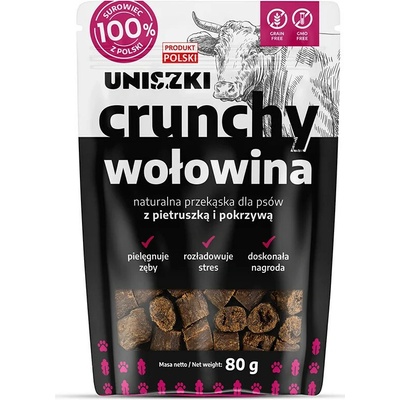 UNISZKI Crunchy Hovězí s petrželí a kopřivou Mono pro psa 80 g