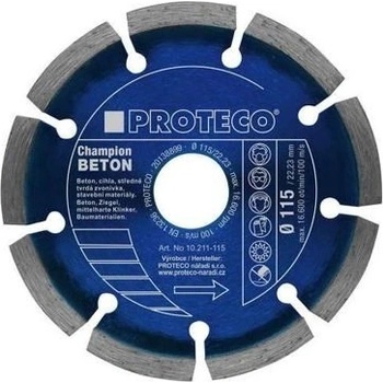 Proteco Diamantový kotúč segment 115 mm 10.211-115
