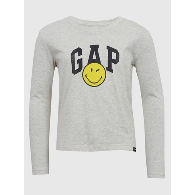 GAP detské tričko Gap × SmileyWorld sivá