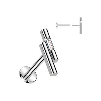 Šperky4U piercing do brady PUSH IN labreta LB1122