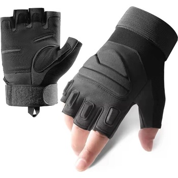 DRAGOWA Tactical Къси тактически ръкавици Yankee, черни (DRG072.Black)