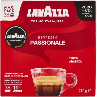 Lavazza A modo mio Espresso Passionale 100% Arabica kapsule 36 x 7,5 g