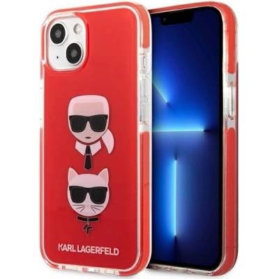 KARL LAGERFELD Кейс Karl Lagerfeld KLHCP13STPE2TR за iPhone 13 mini 5.4", твърд, червен, Karl&Choupette Head (KF000968-0)