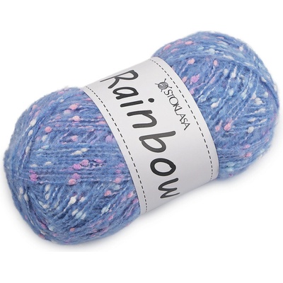 Pletací příze mohérová Rainbow 100 g Varianta: 21 modrá, Balení: 1 ks 57865/147365/285611