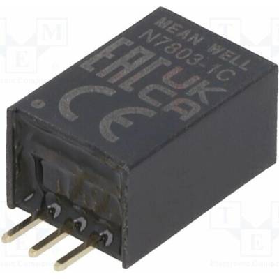 MEAN WELL N7803-1C Měnič: DC/DC; Uvst: 6÷36VDC; Uvýst: 3,3VDC; Ivýst: 0÷1000mA; THT; N78