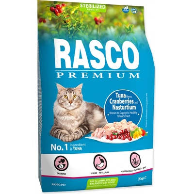 Rasco Premium Cat Kibbles Sterilized Tuna Cranberries Nasturtium 2 kg