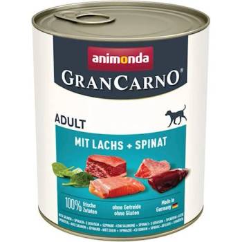 Animonda Grancarno Adult Dog smak: Łosoś + szpinak 800g