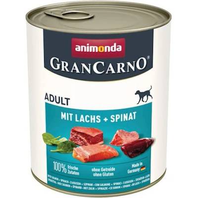 Animonda Grancarno Adult Dog smak: Łosoś + szpinak 800g
