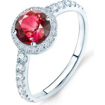 Image 1 of SAVICKI Годежен пръстен This is Love : бяло злато, рубин