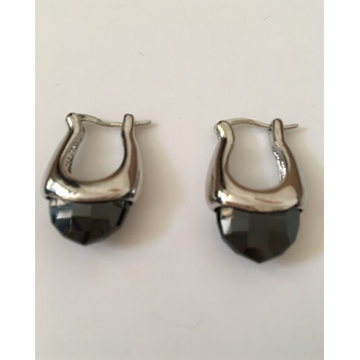 Fashion Jewelry náušnice s černým krystalem 4-jj447