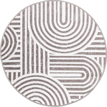 Multidecor Кръгъл килим salamanca 100 см сив/бял (mu0110)