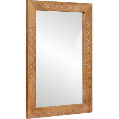 vidaXL Огледало за баня с огледало Светло кафяво 70 x 50 x 2, 5 см (4018111)