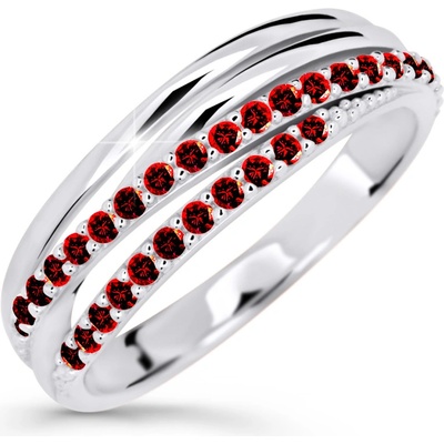 Cutie Diamonds Trblietavý prsteň z bieleho zlata s rubínmi DZ6716 3352 RU X 2