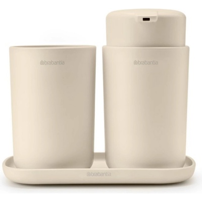 Brabantia Комплект аксесоари за баня Brabantia ReNew 1006266, 3 части, 250 мл, Устойчиви на корозия, Бежов (1006266)