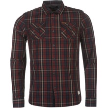 Firetrap Blackseal Check shirt Burgundy