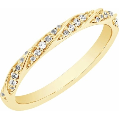 Eppi Prepletený prsteň s diamantmi Joanne R43792