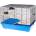 INTER-ZOO Pet Products Клетка за гризачи REX II + WOOD 58 x 38 x 43 см СИНЯ