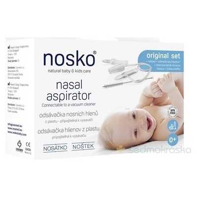 Nosko Odsávačka hlienov, sada - Original set pripojiteľná k vysávaču (+ kefa na čistenie a náhradná sacia hlavica) 1x1 set