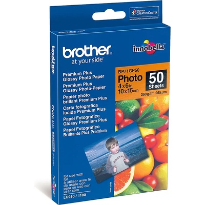 BROTHER BP71GP50 Premium Plus Glossy Photo Paper A6 (4x6 ) 50 Sheets (BP71GP50)