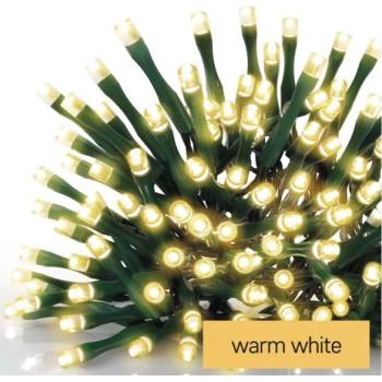 Emos D4AW04 CLASSIC vánoční řetěz 180 LED zelený drát 18m časovač teplá bílá IP44