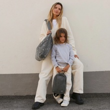 Studio Noos Taška Mom Bag Denim Grey Hearts