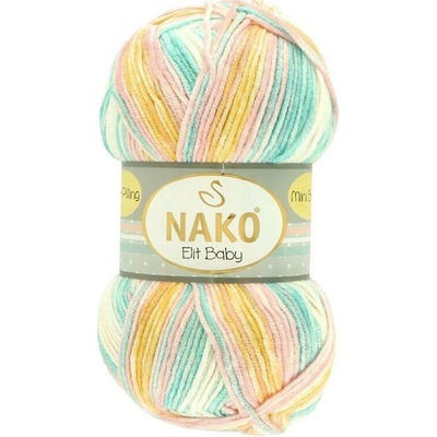 Nako Elit Baby Mini Batik 32428 ružovo žlto mentolová