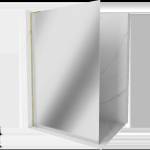 Mexen Kioto L душ стена Walk-in 100 x 200 см, огледало, злато - 800-100-103-50-50 (800-100-103-50-50)