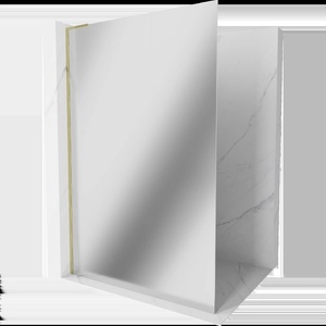 Mexen Kioto L душ стена Walk-in 100 x 200 см, огледало, злато - 800-100-103-50-50 (800-100-103-50-50)