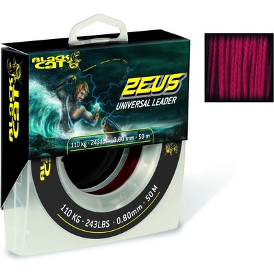 BLACK CAT Šnúra Zeus Universal Leader Red 50m 0,80mm
