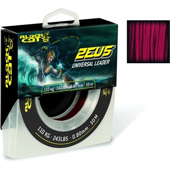 BLACK CAT Šnúra Zeus Universal Leader Red 50m 0,80mm