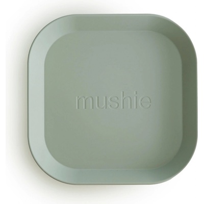 Mushie hranatý tanier Sage 2 ks