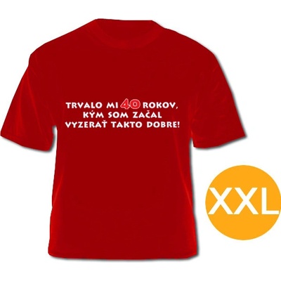 Divja tričko k 50-tke pre muža červené