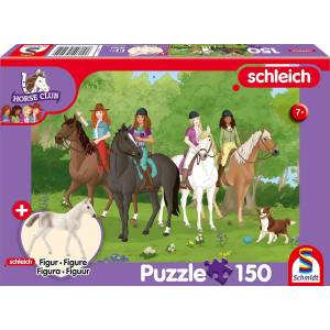 Schmidt Spiele - Puzzle Horse Club: Trip to the Countryside + Schleich figurine - 150 piese