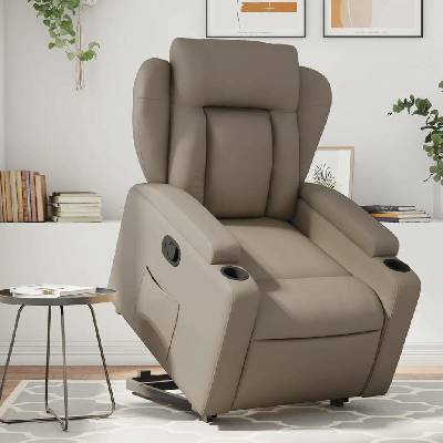vidaXL 11461.3204550 Zvedací polohovací cappuccino umělá kůže