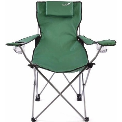 Divero 35213 Skládací kempingová židle s polštářkem - zelená