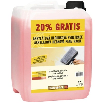 Akrylátová hĺbková penetrácia Hornbach 10+2 l