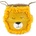 Compactor Жълта/естествена детска кошница за играчки от морска трева ø 30x28 cm Lion - Compactor (RAN11865)