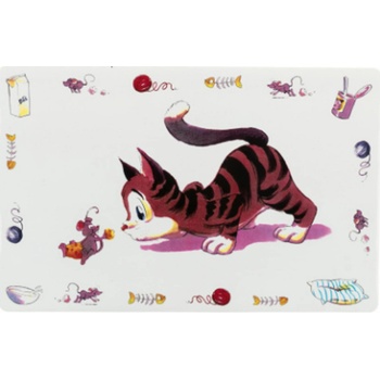 TRIXIE Feeding Mat Comic - Матирана подложка за купички за котки 44 /28 см