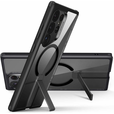 ESR Flickstand Boost HaloLock MagSafe Case - хибриден кейс с висока степен на защита с MagSafe за Samsung Galaxy S24 Ultra (черен-прозрачен)