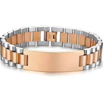 HARAHU Мъжки гривна ax-38435 - Златна / Розова / 21см / 12мм kp38435 (ax-38435)