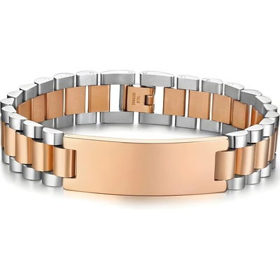 HARAHU Мъжки гривна ax-38435 - Златна / Розова / 21см / 12мм kp38435 (ax-38435)