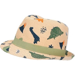 Sterntaler Детска шапка Sterntaler Kids' Straw Hat Dinosaur Hat - Sand - размер 47 cm (904-3671-0112)
