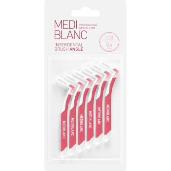 MEDIBLANC Interdental Pick-brush Angle междузъбна четка 6 бр. 0, 4 mm Pink 6 бр